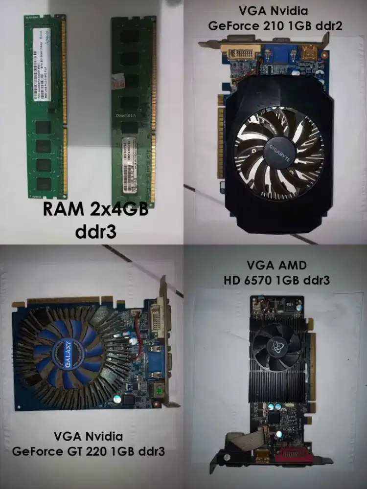 RAM 2x4gb ddr3 + VGA Nvidia dan AMD (TAKE ALL)