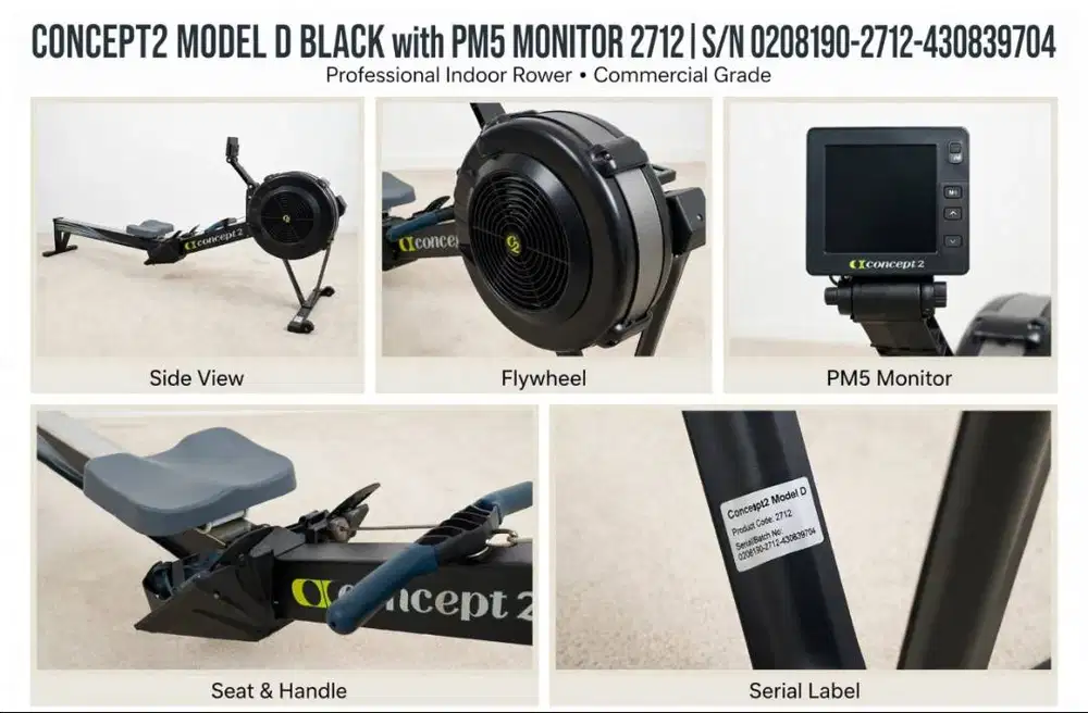 Concepts2 Model D Indoor Rower PM5 Monitor Black ORIGINAL
