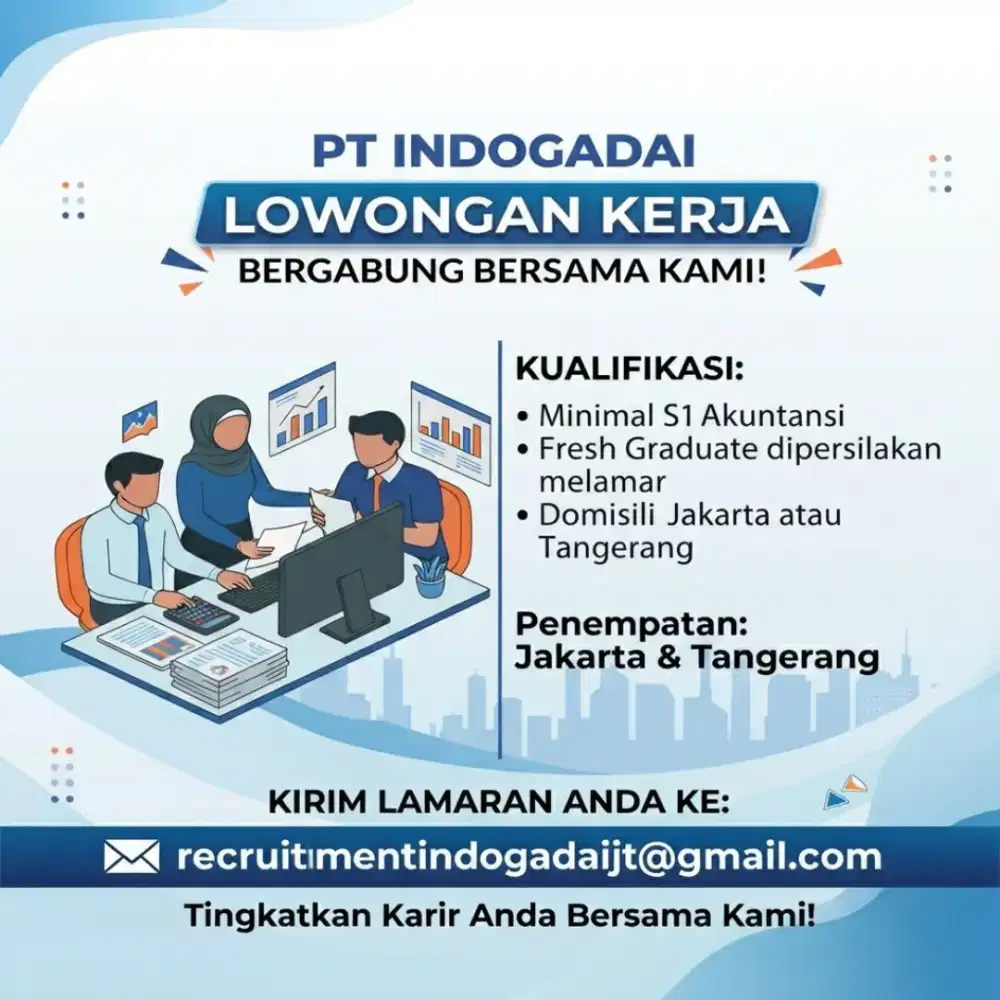 LOKER ADMIN, DAERAH JAKARTA BARAT DAN TANGGERANG