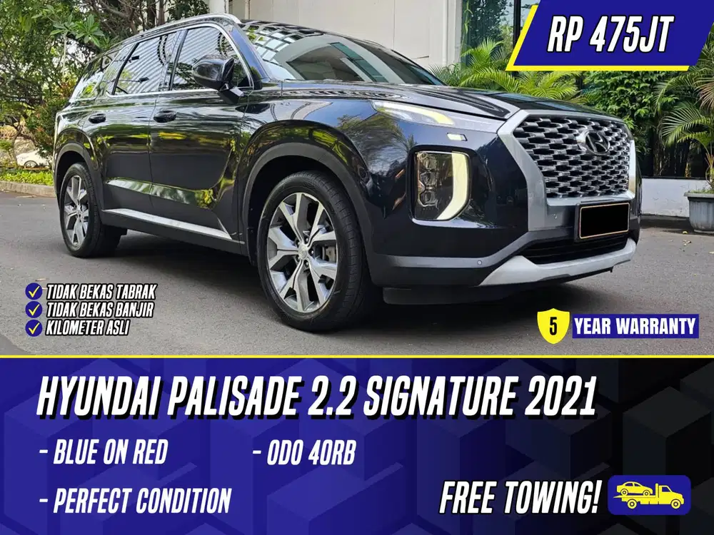 Hyundai Palisade 2.2 Signature 2021 Blue on Red Biru