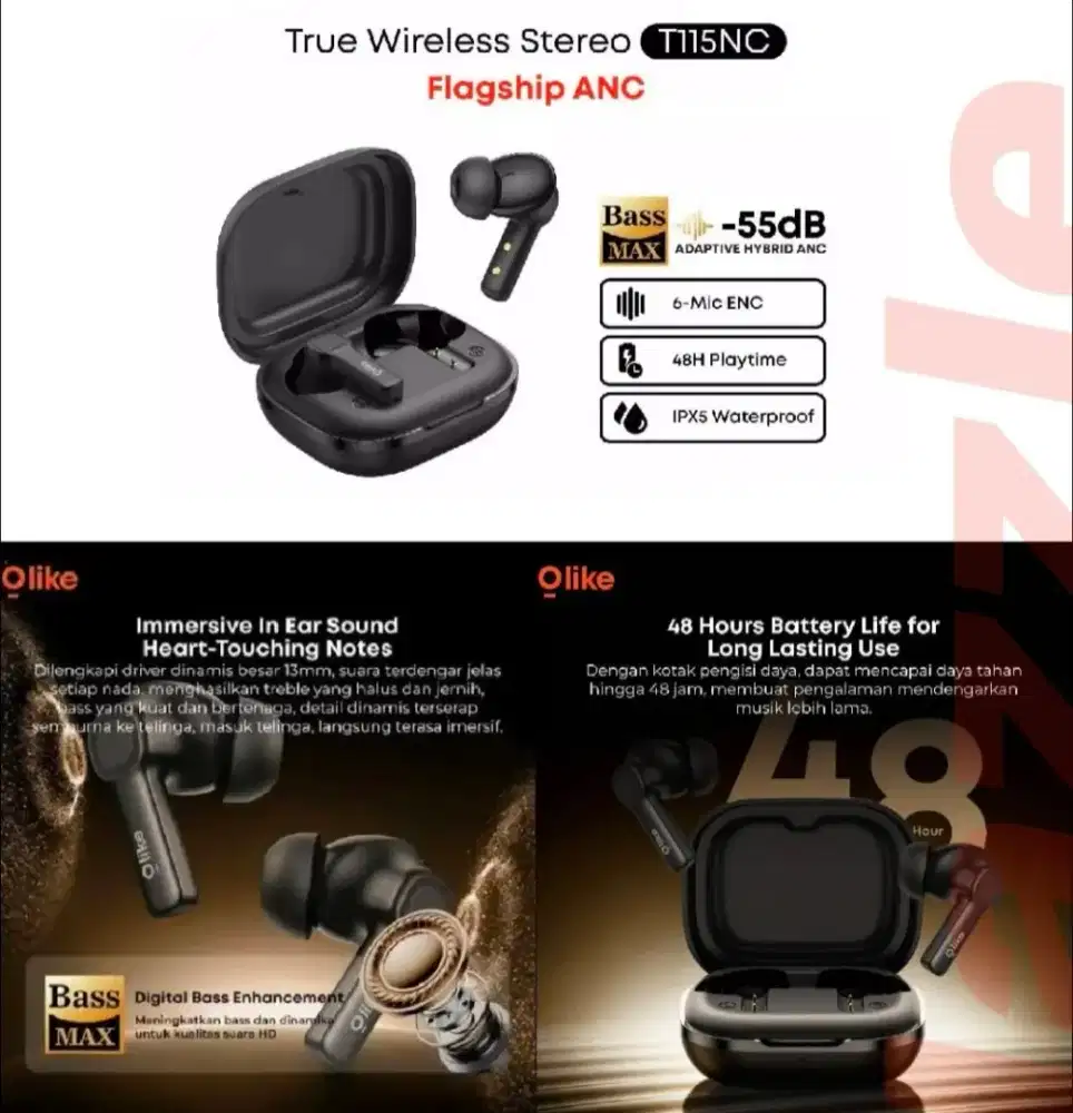 Tws bluetooth Olike T115NC