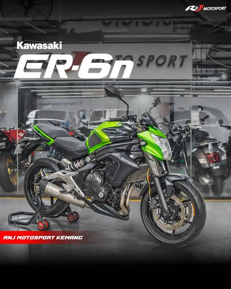 Kawasaki ER6N Er6  Nik 2012 odo  29.000an Km warna Hijau knalpot RX8