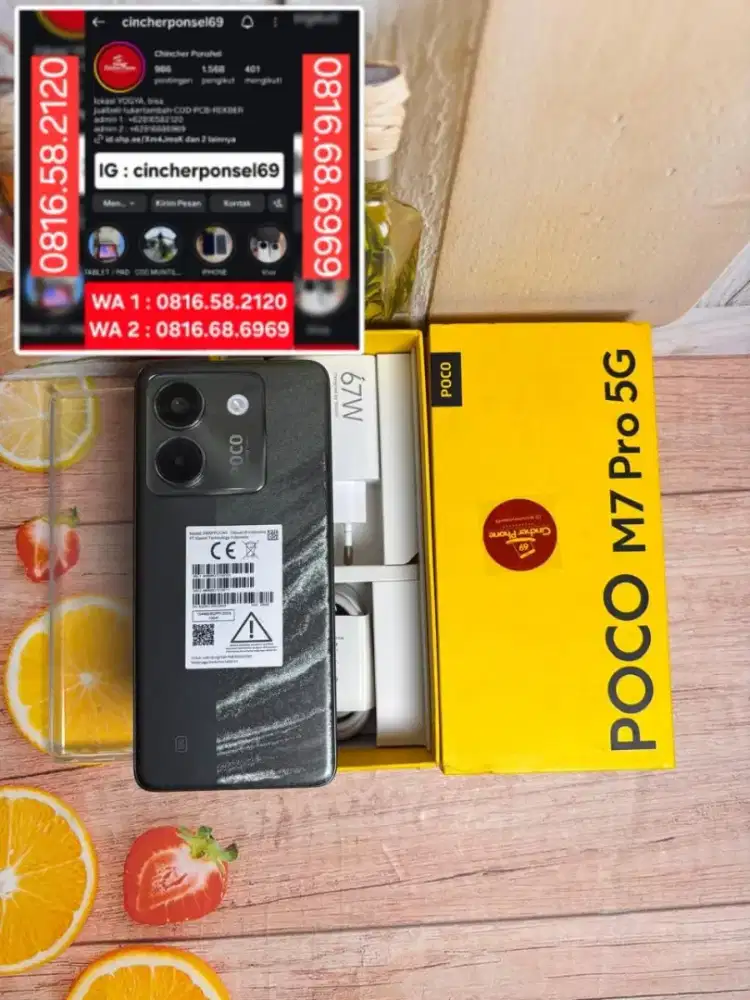 Jual hp likenew POCO M7 PRO 8/256 istimewa BH 99% grns 12 2026