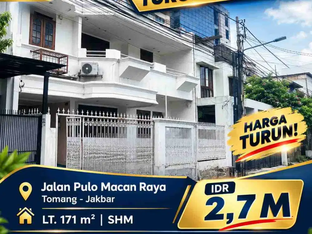 Rumah Termurah di Tomang Cocok Investasi Harus Cash Keras