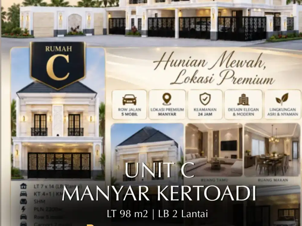 DIJUAL RUMAH UNIT C MANYAR KERTOADI