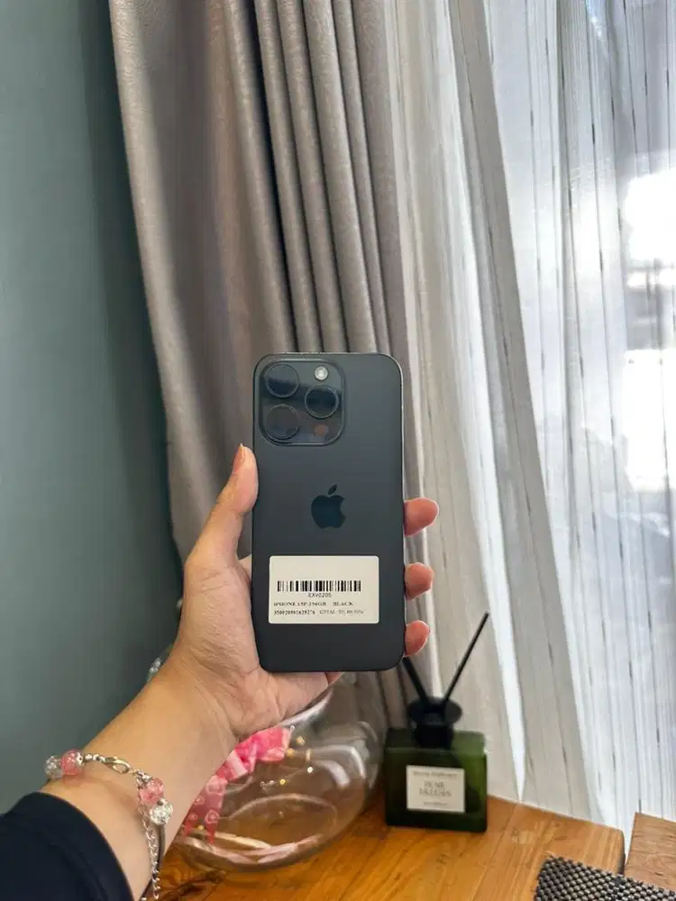 Iphone 15 pro 128gb blue titanium second original sinyal permanen all