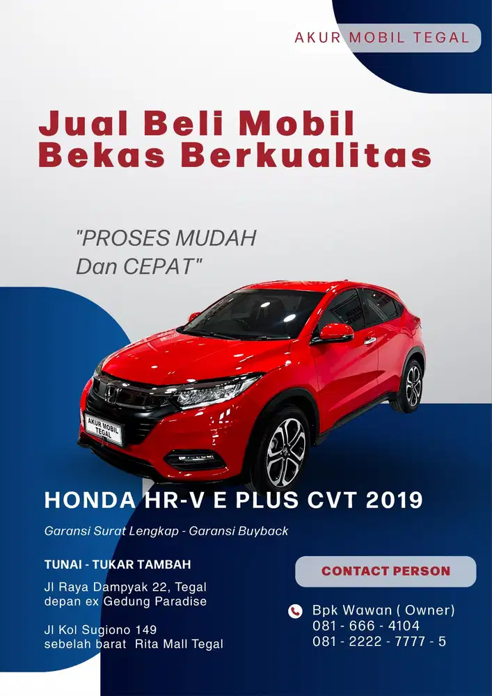 ISTIMEWA! HRV HR-V E PLUS CVT 2019 MERAH FUL ORI SIAP PAKAI STNK PNJG