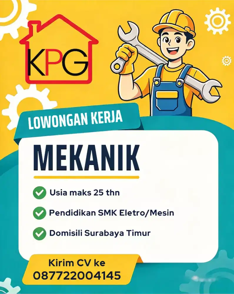 Dicari Mekanik Elektrik / Mesin