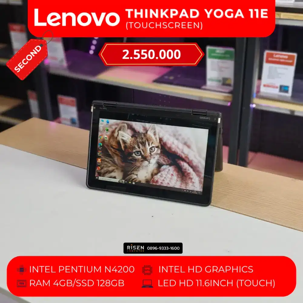LENOVO THINKPAD YOGA 11E TOUCH Intel Pentium N4200 4/128GB HD 11,6