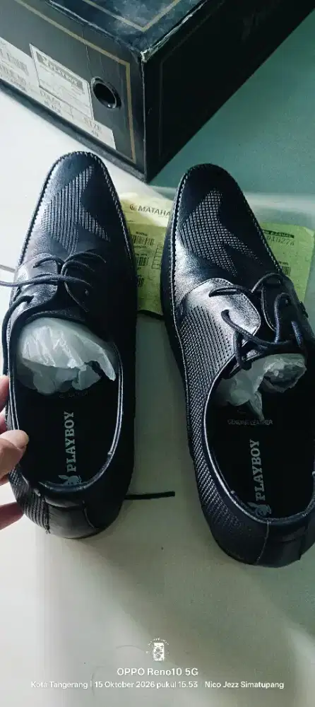 jual sepatu kantoran size 40 merk playboy