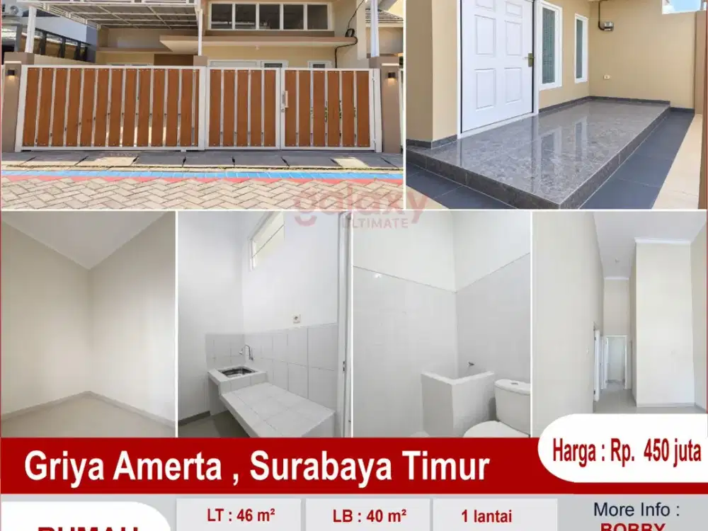 Termurah Rumah 1 Lantai Di Griya Amerta Surabaya