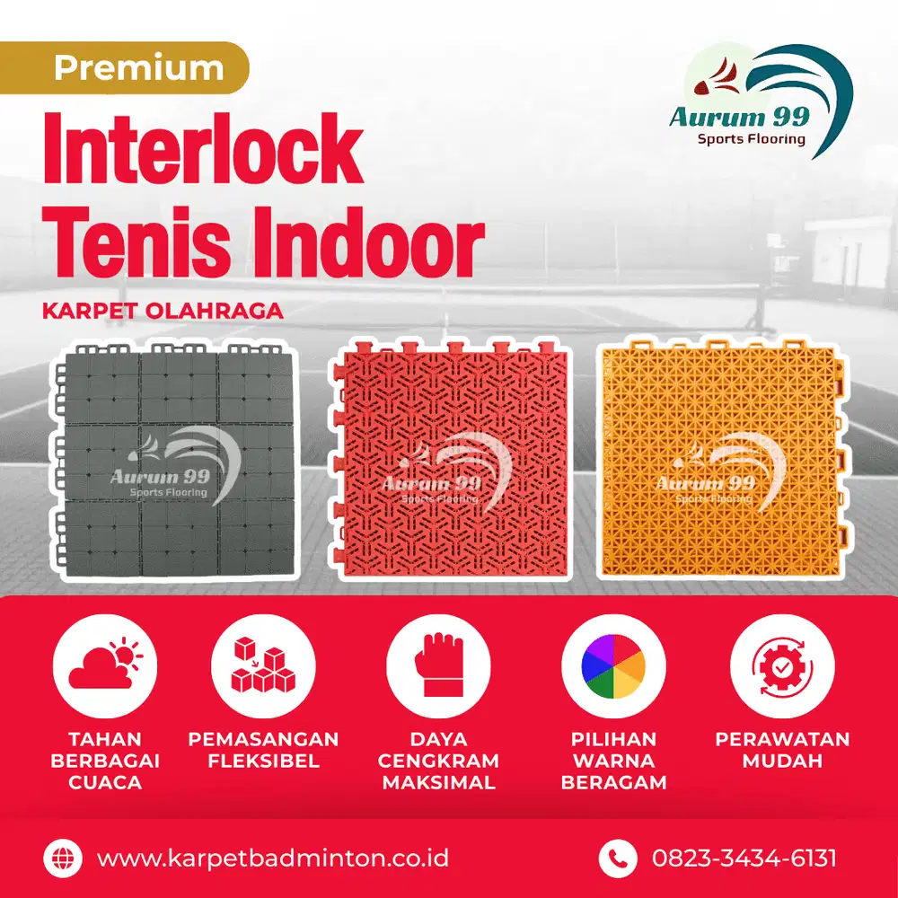 Lantai Interlock Olahraga Tennis (Tipe Premium)