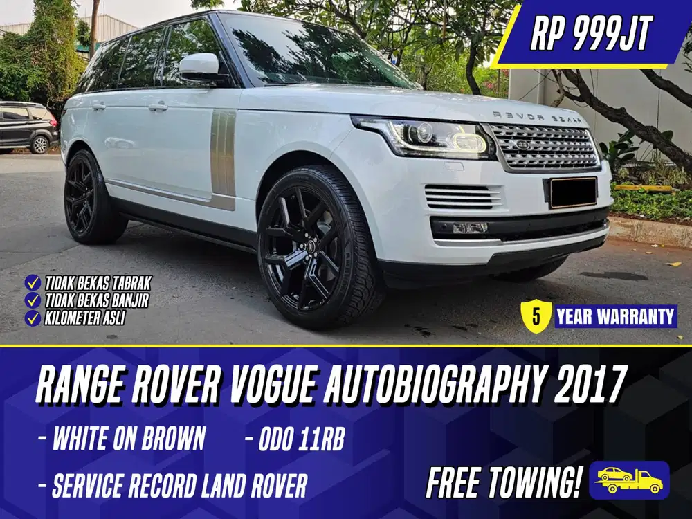 Range Rover Vogue Autobiography 3.0 2017 White on Brown Putih