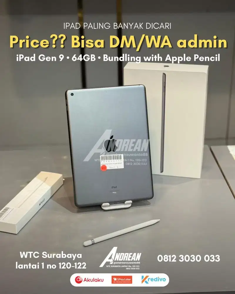 Second Ipad Gen 9 wifi 64gb + Pencil 1