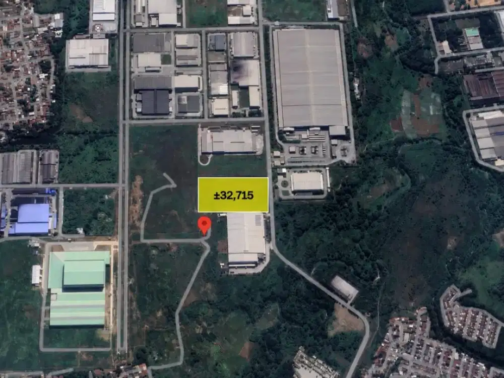 Tanah Industrial Luas Cocok untuk Bangun Pabrik Berat, Pusat Logistik, Dll di Kawasan Mm2100 Cibitung