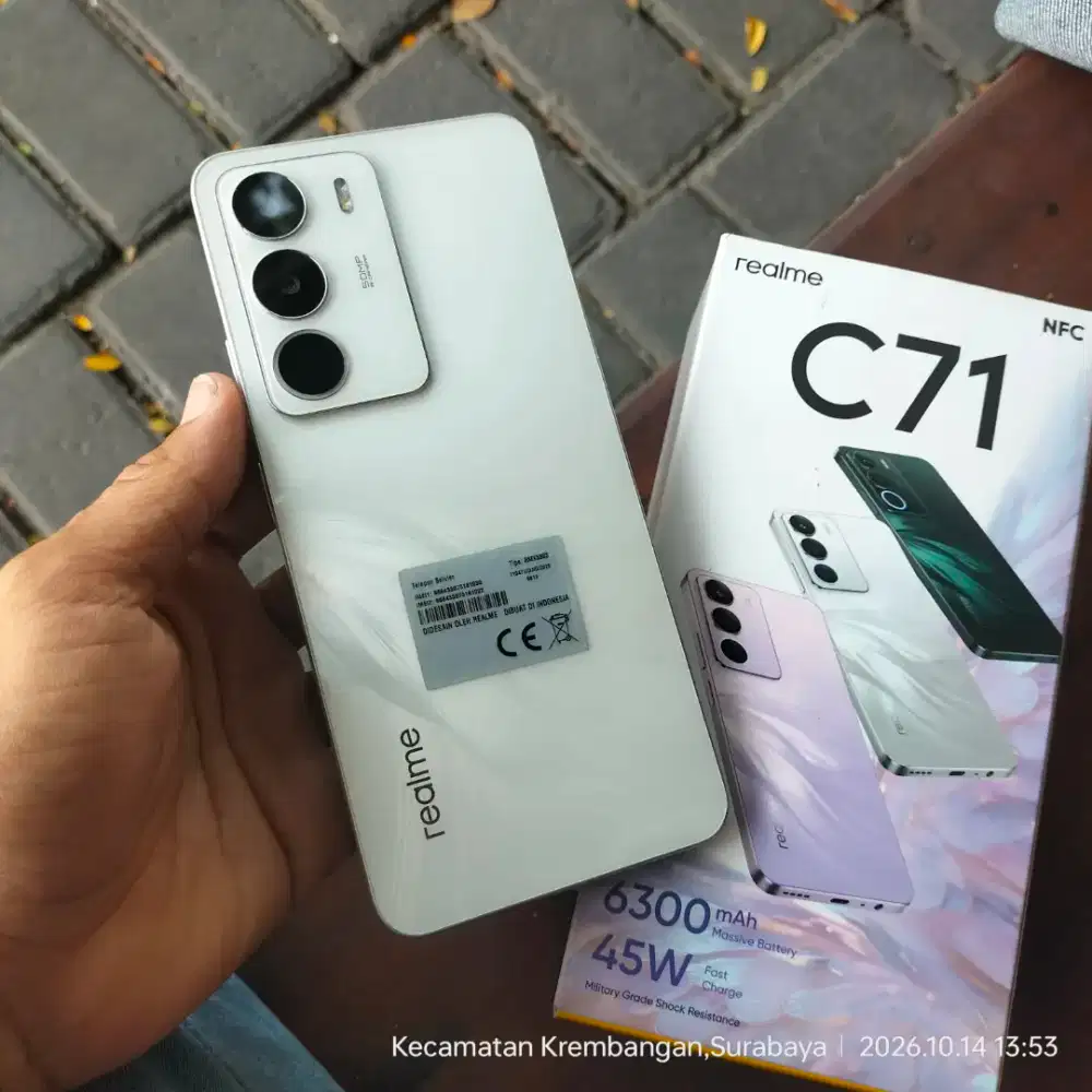 Realme C71 8/128 fullset original mulus
