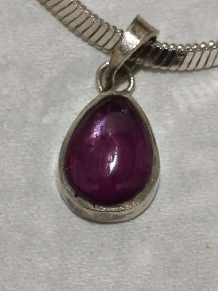 Dijual kalung ruby ikat perak