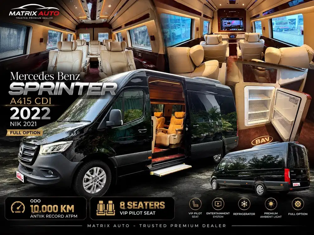 Mercy Sprinter A415 CDI 2022 Nik21 Black on beige Siap pakai