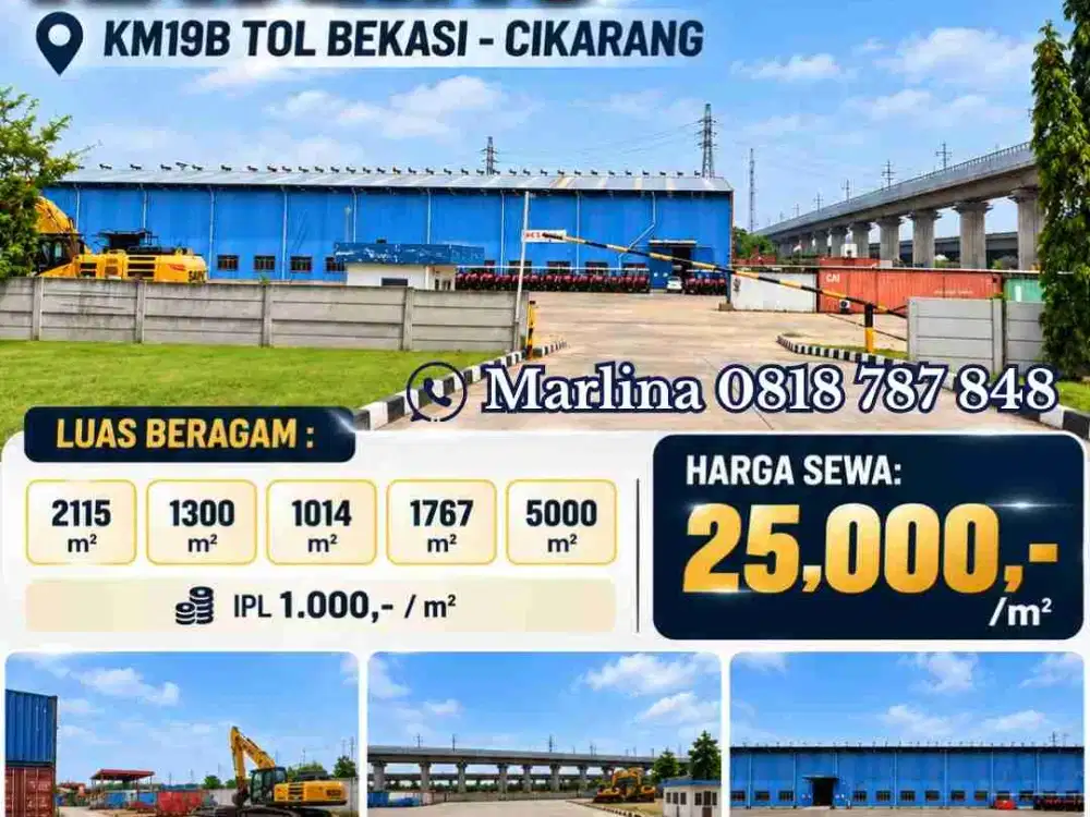 Disewakan Kavling di tol Bekasi Cikarang KM19B