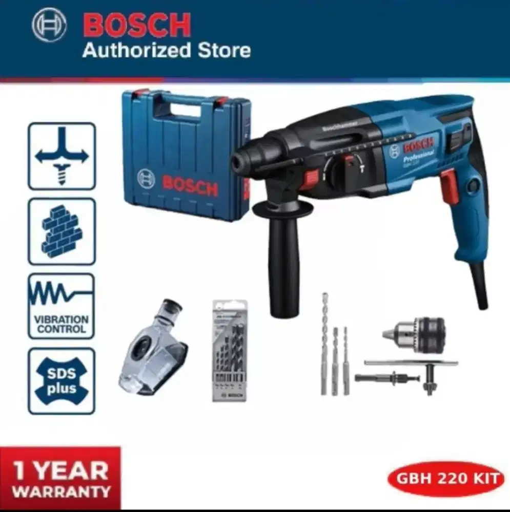 Bor Bosch GBH 220 GB220 Rotary Hammer