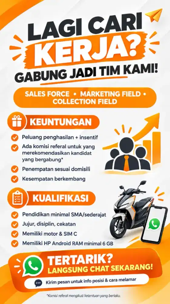dicari sales BPKB dana tunai