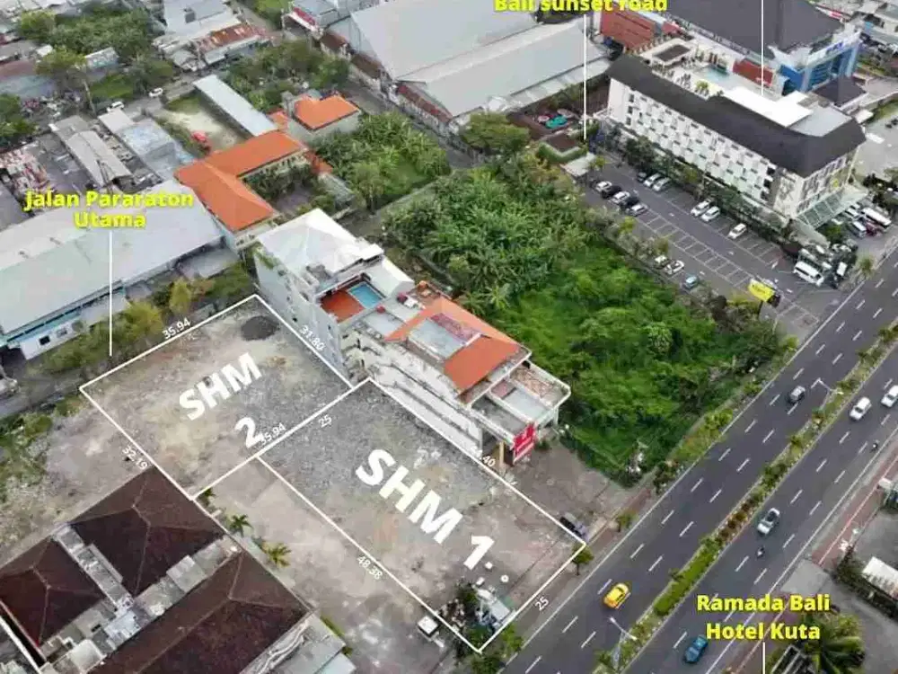 Tanah Di Sunset Road Raya Komersial Kuta Badung 2 akses jalan