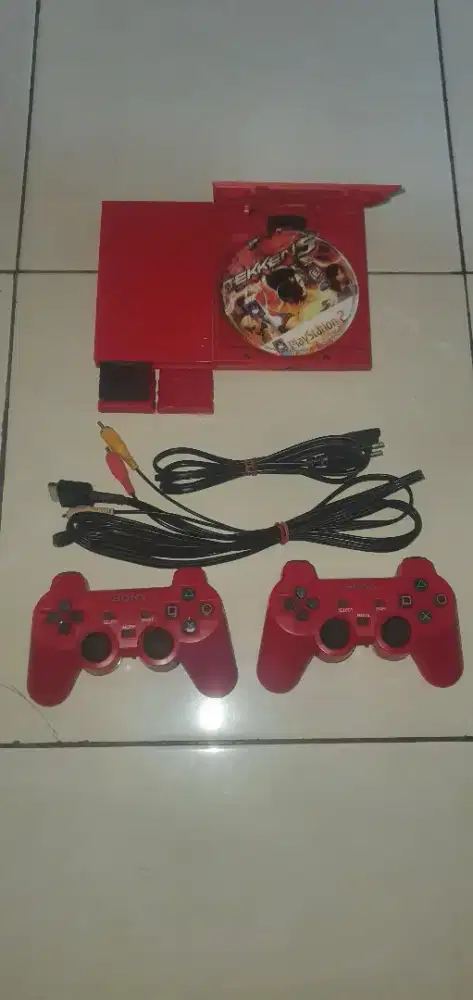 PLAYSTATION 2 CINNABAR RED EDITION SANGAT RARE LANGKA KONDISI NORMAL