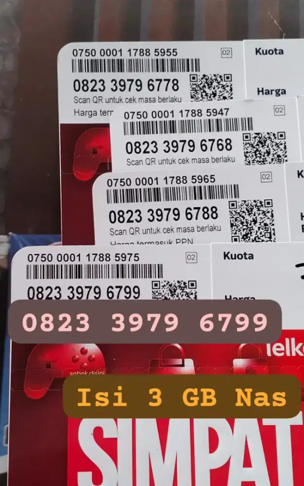 NOMOR CANTIK SIMPATI KUOTA 3 GB BERLAKU SATU BULQN