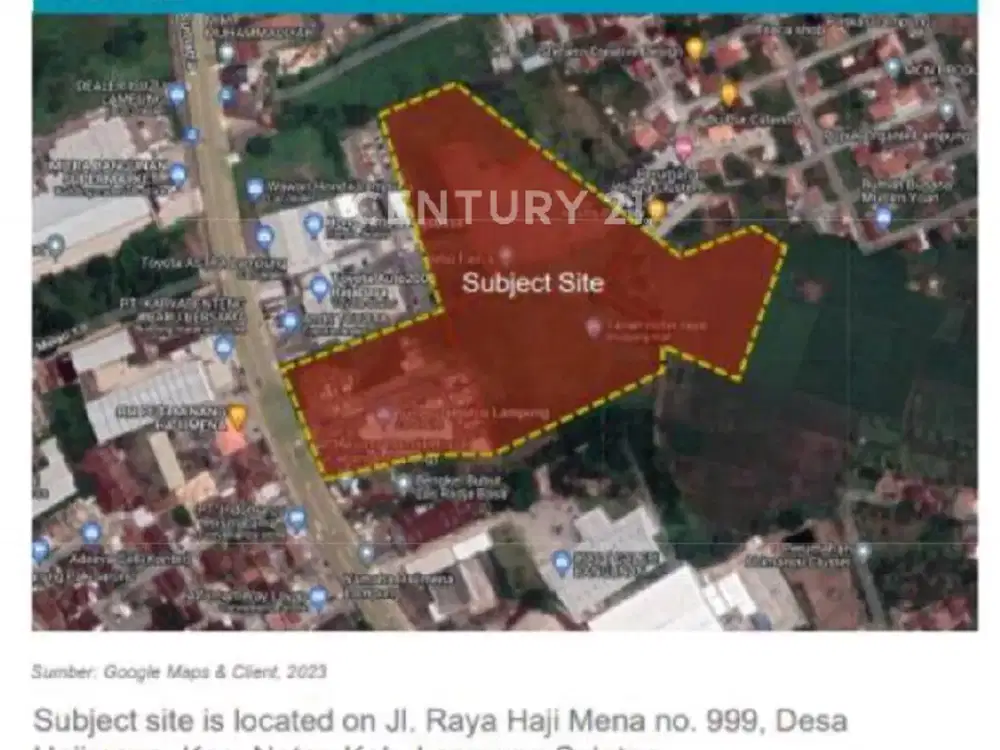 Tanah Luas Pinggir Jalan Raya Hajimena Natar Lampung