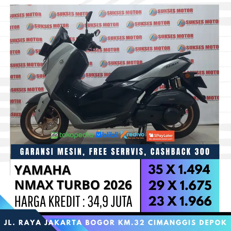 YAMAHA NMAX TURBO 2026 MULUS KREDIT PROMO CASHBACK UNIT BERGARANSI