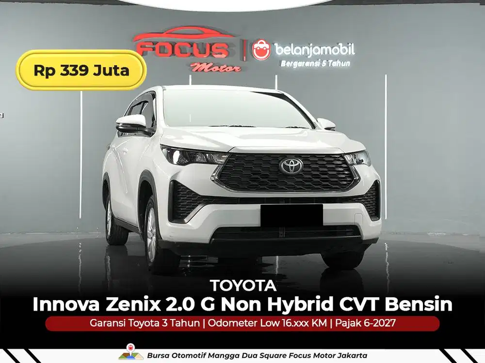 [ GARANSI 5THN ] Toyota Zenix 2.0 G Non Hybrid CVT AT 2024/2025/2026