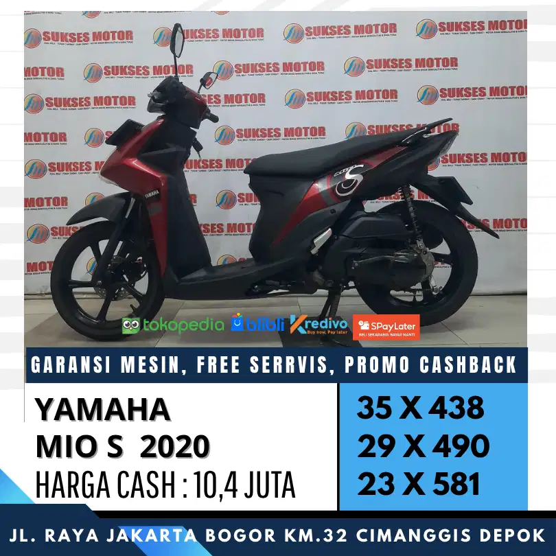 YAMAHA MIO S 2020 MULUS SIAP PAKAI UNIT BERGARANSI HARGA MURAH