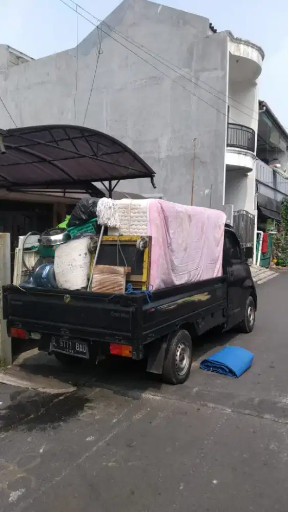 Jasa pindahan rumah kontrakan pakai pickup losbak
