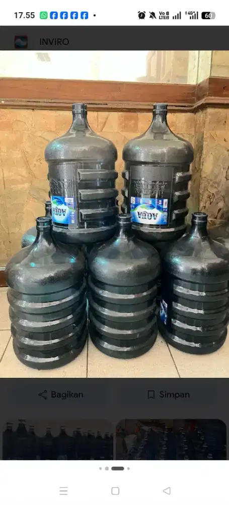 Dijual cepat galon aqua kosong