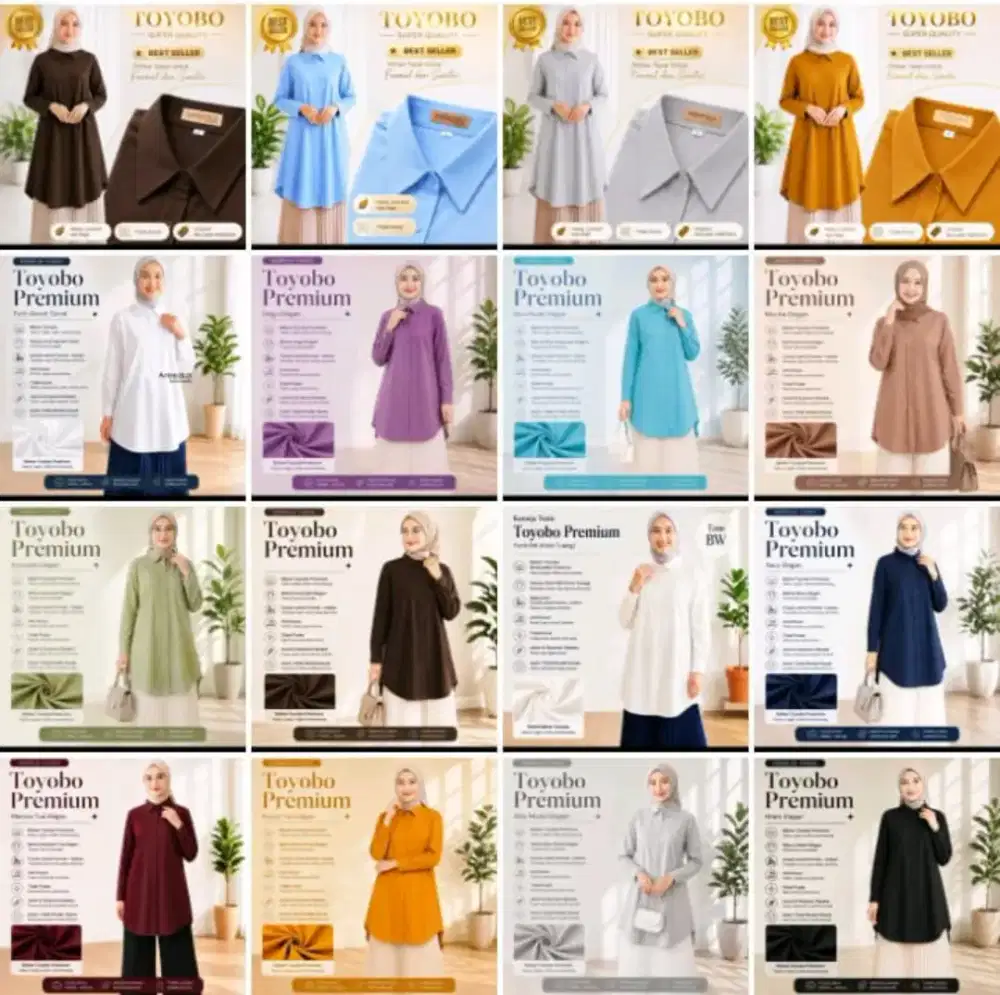 Baju batik muslim Tonik