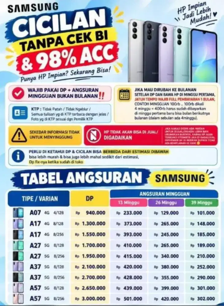 Kredit hp tanpa bi cheking
