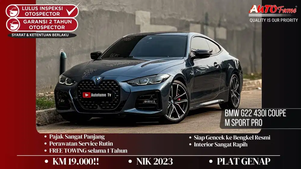 KM19RB BMW G22 430i Coupe M Sport Pro Arctic Race Blue On Black NIK 20