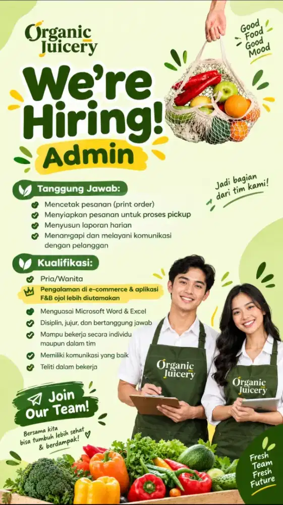 Dibutuhkan Admin