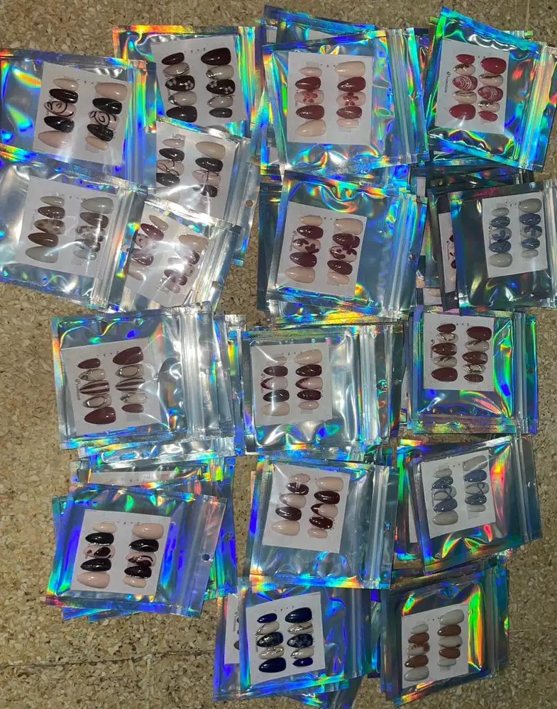 Press On Nail Handmade Isi 10 Pcs Free Lem dan Kikir