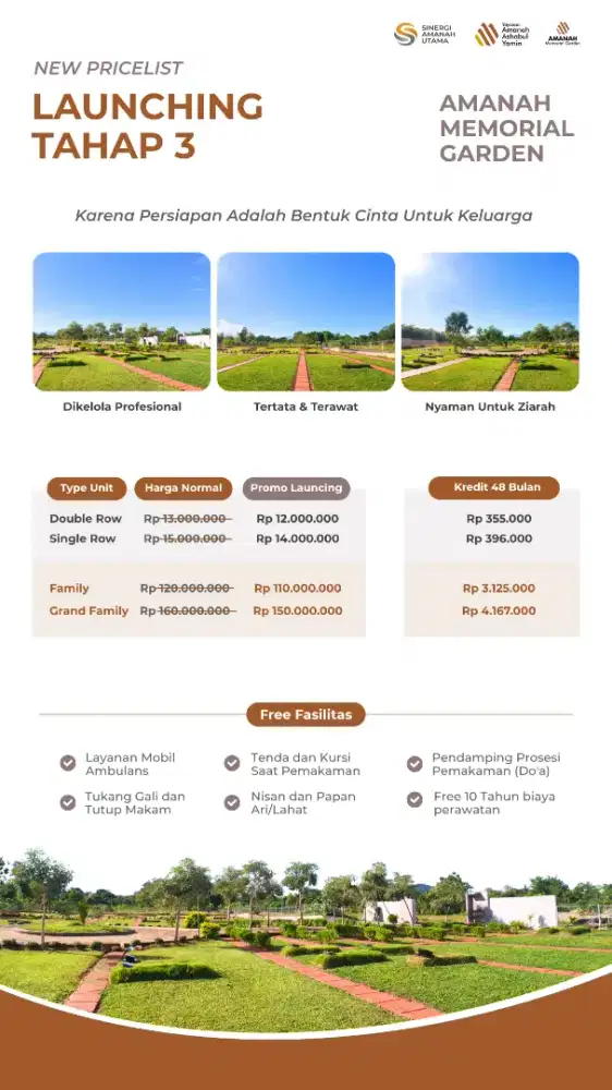 pemakaman syariah Amanah memorial garden tahap 3