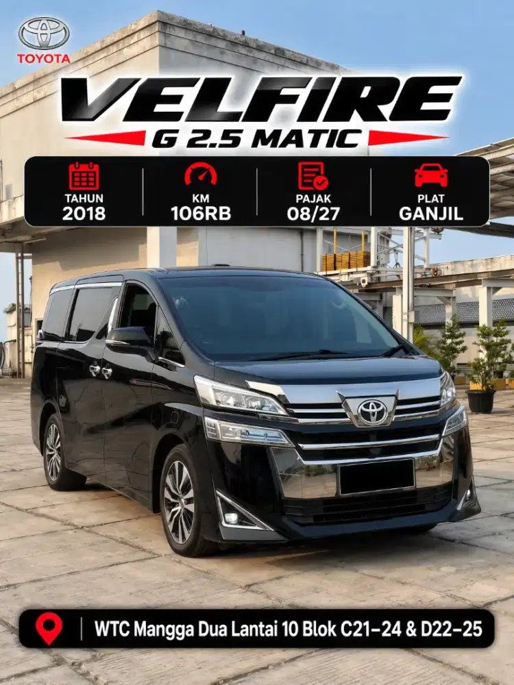 Vellfire Z 2.4 matic 2018 hitam
