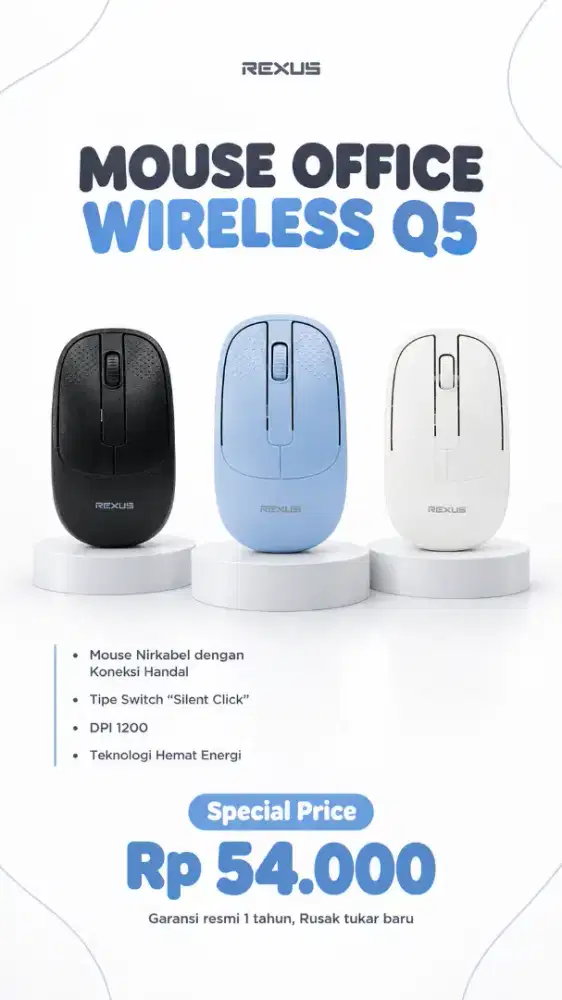 Mouse office wireless rexus Q5