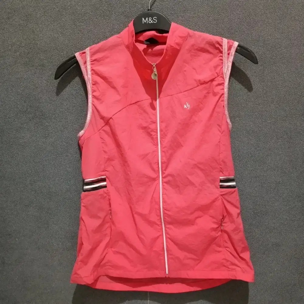 Vest parasut running pink wanita