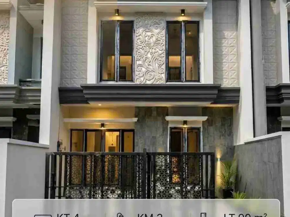 Rumah American Style Manyar, Strategis Dekat Jalan Raya