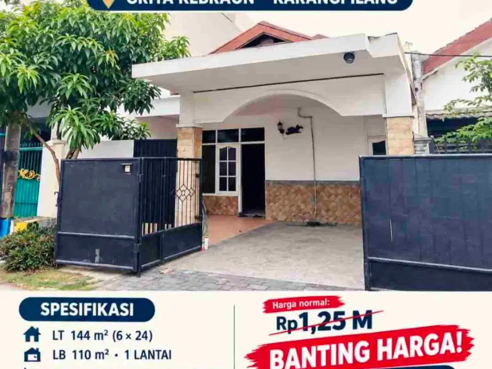 RUMAH SIAP HUNI MURAH DI PERUMAHAN GRIYA KEBRAON INDAH KEC. WIYUNG KARANGPILANG