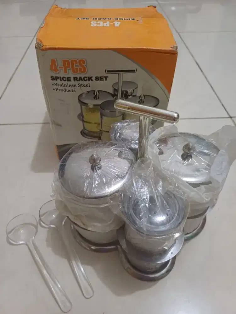 Tempat Bumbu Restoran ( Cabe , Kecap , Saus , Merica ) Stainless Steel
