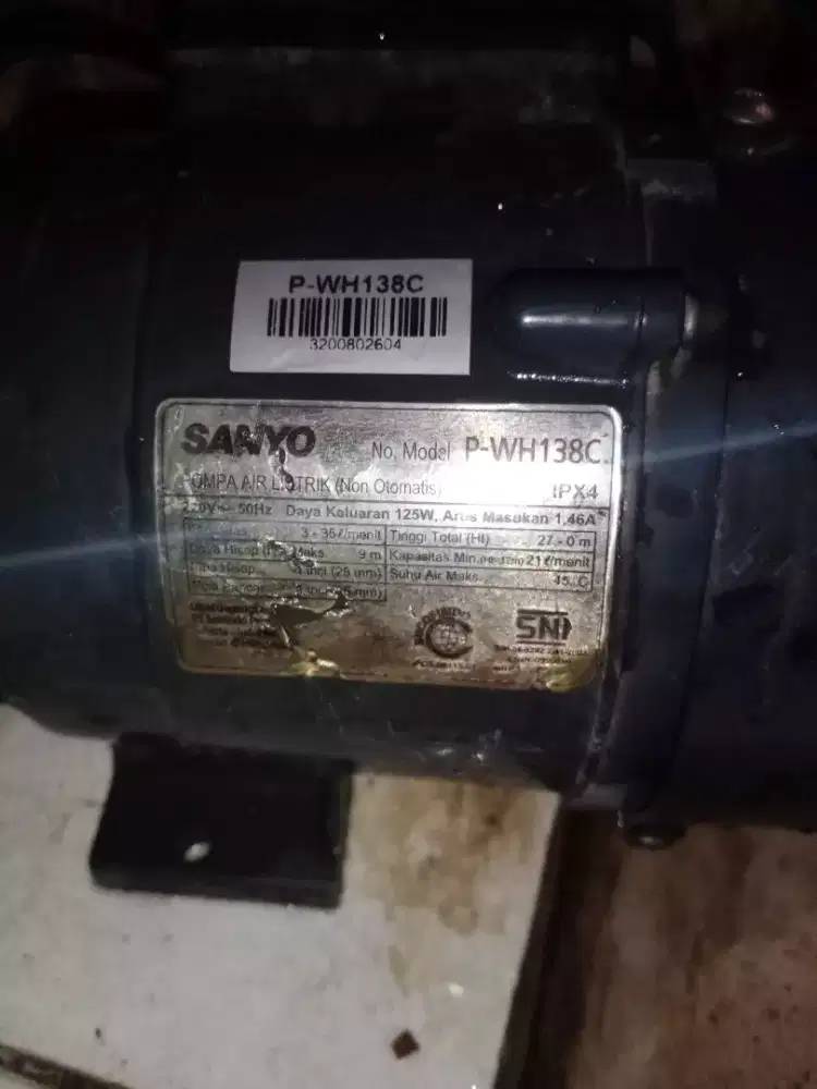 Sanyo mesin pompa air p-wh138c