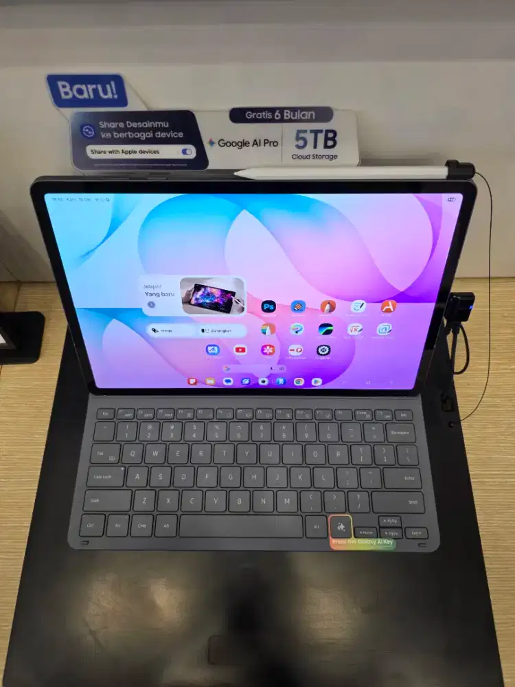 SAMSUNG TAB S12 ULTRA BONUS KEYBOARD AI KEY DAN COVERCASE ORIGINAL