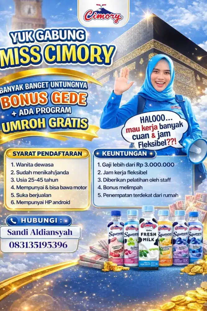 Gabung menjadi miss cimory(sales cimory)