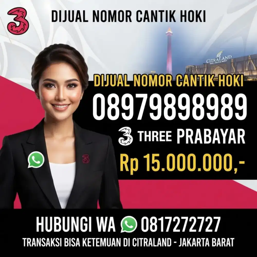 NOMOR CANTIK KOLEKSI THREE 79898989